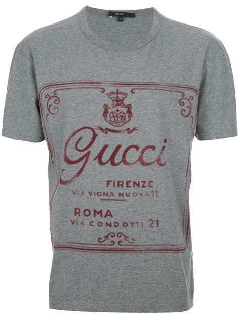 gucci grey shirt with badge